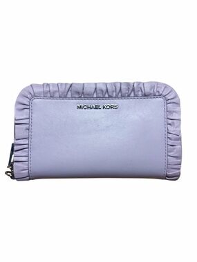 Michael Kors Lilac Ruffle Zip Wallet So Adorable and Feminine 🎀